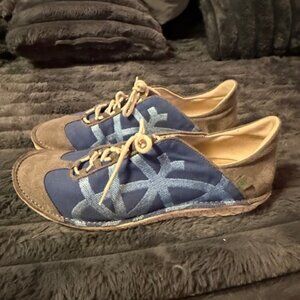 POZU MENS "BRISK"ORGANIC SHOES SIZE EU 45 / US 11.5 BLUE